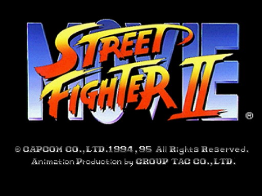 Street Fighter II Movie title screen for Sega Saturn